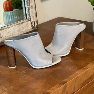 Open toe heels, Sleek Light Gray Women's Mules - Vince